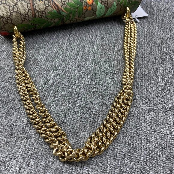 100% Authentic GUCCI Padlock Multicolor Tian Print GG Canvas Shoulder Bag - Picture 11 of 16